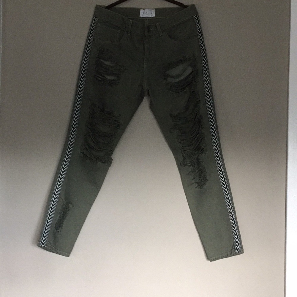 GAeLLE Paris Deconstructed side arrow pants NWT